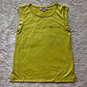 Loft Bright Yellow Sleeveless Blouse XS